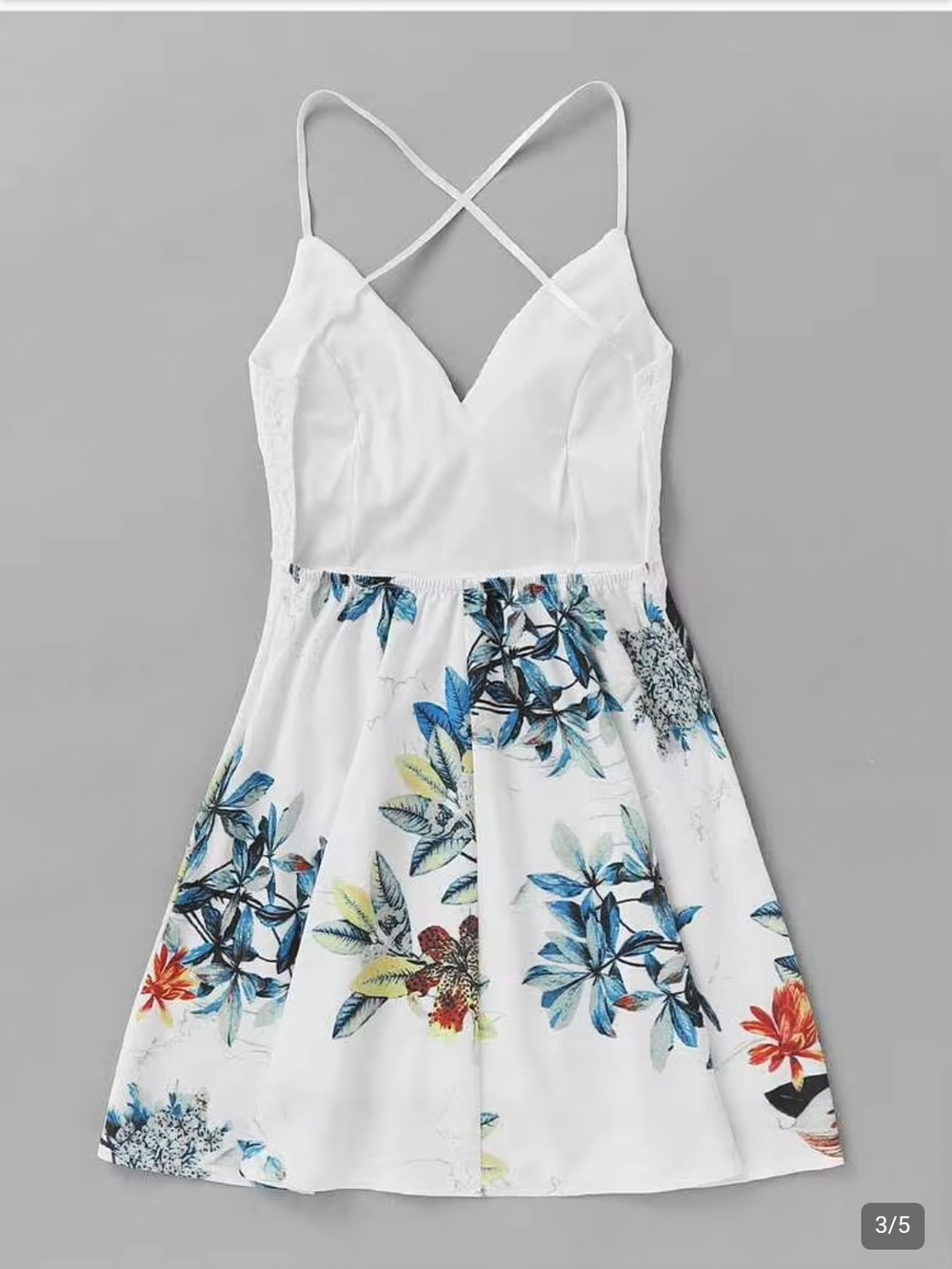 Ivory Tropical Flower Dress